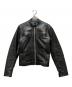VANSON（バンソン）の古着「シングルライダースジャケット」｜ブラック