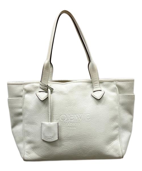 LOEWE（ロエベ）LOEWE (ロエベ) ヘリテージトートバッグ ホワイトの古着・服飾アイテム