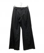 ILEANアイリーン）の古着「WIDE STRAIGHT BUGGY WOOL SLACKS」｜ブラック