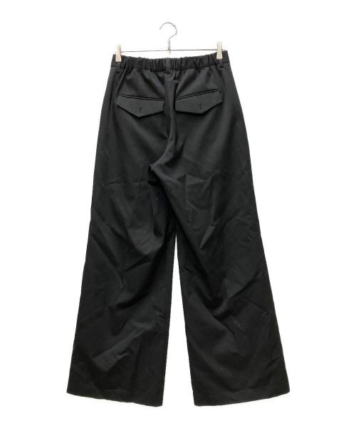 ILEAN（アイリーン）ILEAN (アイリーン) WIDE STRAIGHT BUGGY WOOL SLACKS ブラック サイズ:2の古着・服飾アイテム