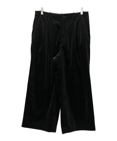 Graphpaper（グラフペーパー）Graphpaper (グラフペーパー) Suvin Corduroy Wide Straight Trousers ブラック サイズ:2の古着・服飾アイテム