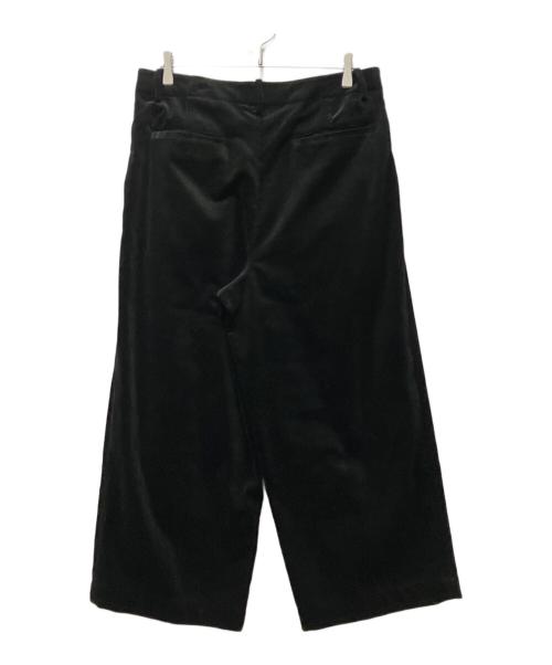 Graphpaper（グラフペーパー）Graphpaper (グラフペーパー) Suvin Corduroy Wide Straight Trousers ブラック サイズ:2の古着・服飾アイテム