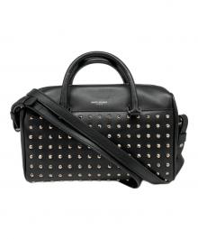 Saint Laurent Paris（サンローランパリ）の古着「ベイビーダッフル スタッズバッグ」｜ブラック