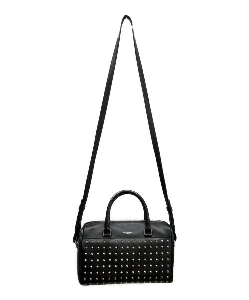 Saint Laurent Paris（サンローランパリ）Saint Laurent Paris (サンローランパリ) ベイビーダッフル スタッズバッグ ブラックの古着・服飾アイテム