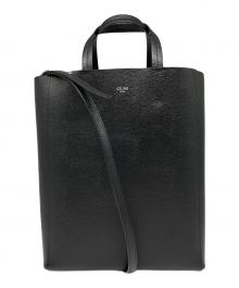 CELINE（セリーヌ）の古着「2WAYトートバッグ/バーティカルカバスモール」｜ブラック