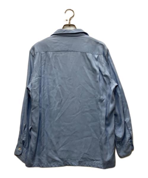 ARROW（アロー）ARROW (アロー) 50’s レーヨンギャバジン オープンカラーシャツ スカイブルー サイズ:SIZE 15 1/2-32の古着・服飾アイテム