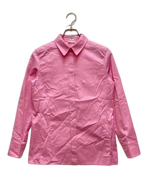 HERMES（エルメス）HERMES (エルメス) 比翼長袖シャツ ピンク サイズ:34の古着・服飾アイテム