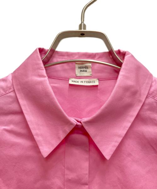 HERMES（エルメス）HERMES (エルメス) 比翼長袖シャツ ピンク サイズ:34の古着・服飾アイテム