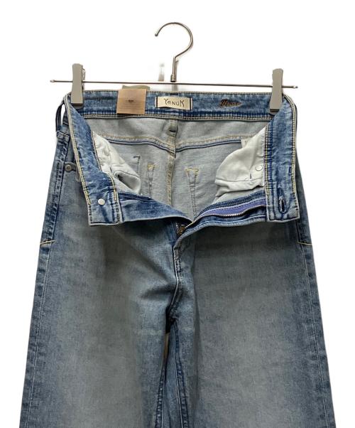 YANUK（ヤヌーク）YANUK (ヤヌーク) CLAIRE Flare ウォッシュ加工 ストレッチ フレア デニムパンツ インディゴ サイズ:24の古着・服飾アイテム