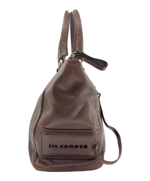 JIL SANDER（ジルサンダー）JIL SANDER (ジルサンダー) レザーハンドバッグ ブラウンの古着・服飾アイテム