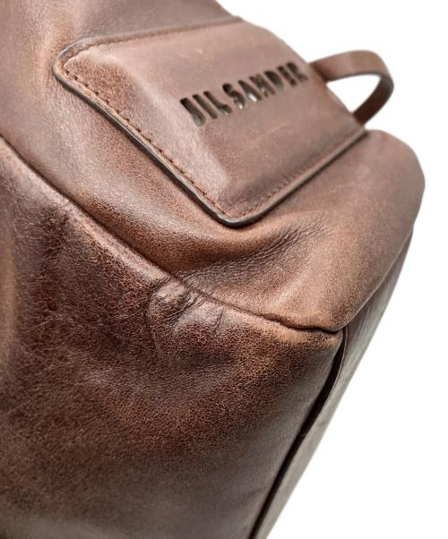 JIL SANDER（ジルサンダー）JIL SANDER (ジルサンダー) レザーハンドバッグ ブラウンの古着・服飾アイテム