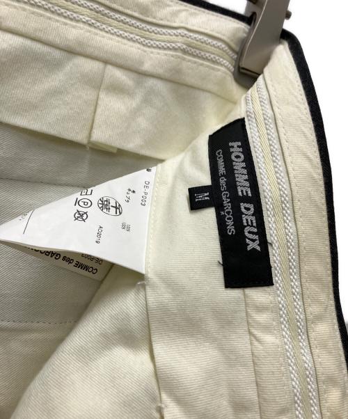 COMME des GARCONS HOMME DEUX（コムデギャルソン オム ドゥ）COMME des GARCONS HOMME DEUX (コムデギャルソン オム ドゥ) ウールスラックス ブラック サイズ:Mの古着・服飾アイテム