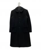 tricot COMME des GARCONSトリココムデギャルソン）の古着「丸襟ウールステンカラーコート」｜ブラック