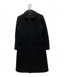 tricot COMME des GARCONS（トリココムデギャルソン）の古着「丸襟ウールステンカラーコート」｜ブラック