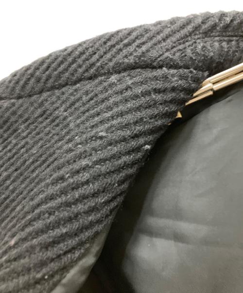 tricot COMME des GARCONS（トリココムデギャルソン）tricot COMME des GARCONS (トリココムデギャルソン) 丸襟ウールステンカラーコート ブラック サイズ:Sの古着・服飾アイテム