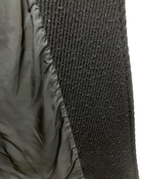 tricot COMME des GARCONS（トリココムデギャルソン）tricot COMME des GARCONS (トリココムデギャルソン) 丸襟ウールステンカラーコート ブラック サイズ:Sの古着・服飾アイテム