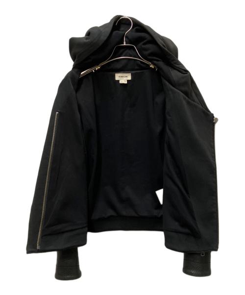 HELMUT LANG（ヘルムートラング）HELMUT LANG (ヘルムートラング) レザー切り替えジャケット ブラック サイズ:Pの古着・服飾アイテム