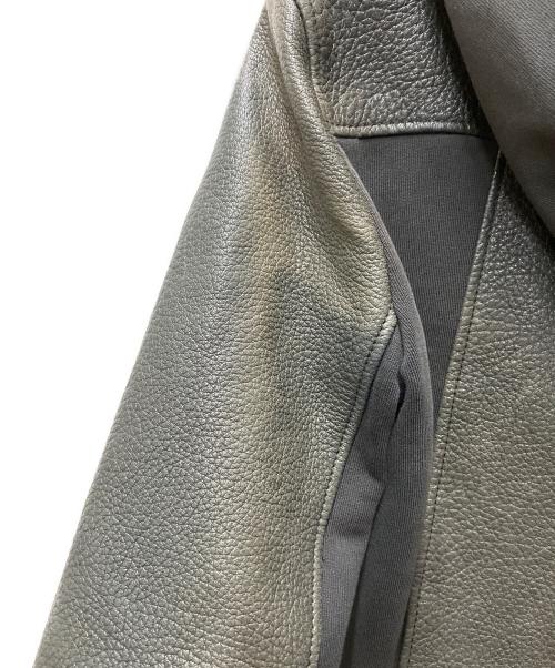 HELMUT LANG（ヘルムートラング）HELMUT LANG (ヘルムートラング) レザー切り替えジャケット ブラック サイズ:Pの古着・服飾アイテム