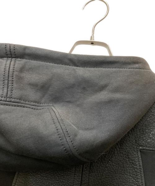 HELMUT LANG（ヘルムートラング）HELMUT LANG (ヘルムートラング) レザー切り替えジャケット ブラック サイズ:Pの古着・服飾アイテム