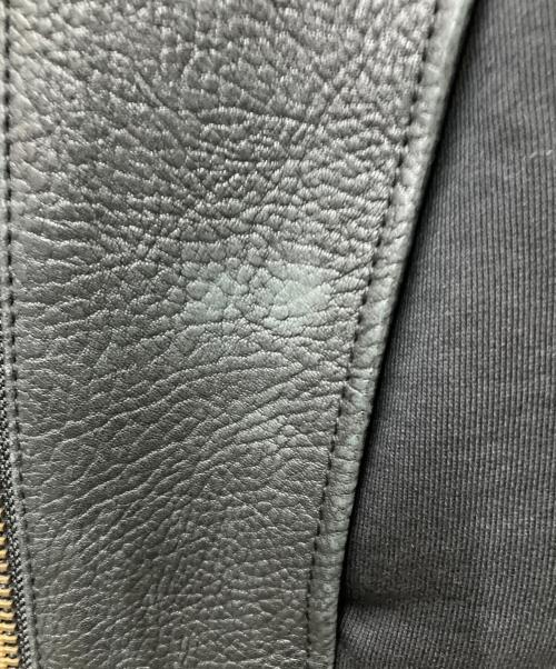 HELMUT LANG（ヘルムートラング）HELMUT LANG (ヘルムートラング) レザー切り替えジャケット ブラック サイズ:Pの古着・服飾アイテム