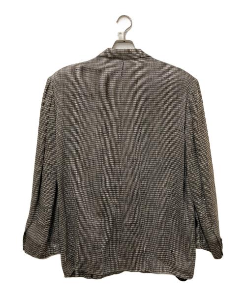 COMME des GARCONS HOMME（コムデギャルソン オム）COMME des GARCONS HOMME (コムデギャルソン オム) 80s チェック柄 リネン2Bジャケット グレー サイズ:Mの古着・服飾アイテム