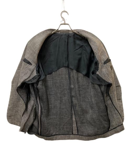 COMME des GARCONS HOMME（コムデギャルソン オム）COMME des GARCONS HOMME (コムデギャルソン オム) 80s チェック柄 リネン2Bジャケット グレー サイズ:Mの古着・服飾アイテム