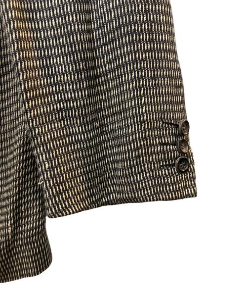 COMME des GARCONS HOMME（コムデギャルソン オム）COMME des GARCONS HOMME (コムデギャルソン オム) 80s チェック柄 リネン2Bジャケット グレー サイズ:Mの古着・服飾アイテム