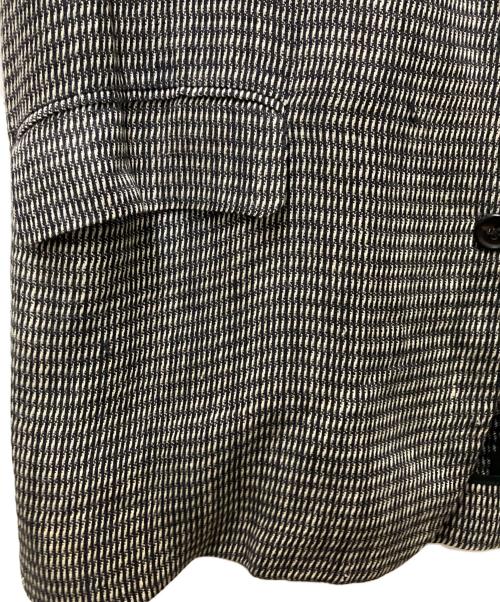 COMME des GARCONS HOMME（コムデギャルソン オム）COMME des GARCONS HOMME (コムデギャルソン オム) 80s チェック柄 リネン2Bジャケット グレー サイズ:Mの古着・服飾アイテム