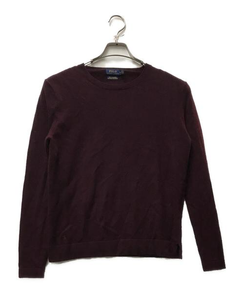 POLO RALPH LAUREN（ポロ・ラルフローレン）POLO RALPH LAUREN (ポロ・ラルフローレン) カシミヤニット パープル サイズ:Mの古着・服飾アイテム