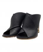Salvatore Ferragamoサルヴァトーレ フェラガモ）の古着「フラワーヒールミュール」｜ブラック