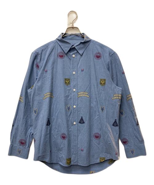 LOUIS VUITTON（ルイ ヴィトン）LOUIS VUITTON (ルイ ヴィトン) ワッペンデザインシャンブレーシャツ ブルー サイズ:Lの古着・服飾アイテム