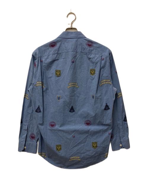 LOUIS VUITTON（ルイ ヴィトン）LOUIS VUITTON (ルイ ヴィトン) ワッペンデザインシャンブレーシャツ ブルー サイズ:Lの古着・服飾アイテム