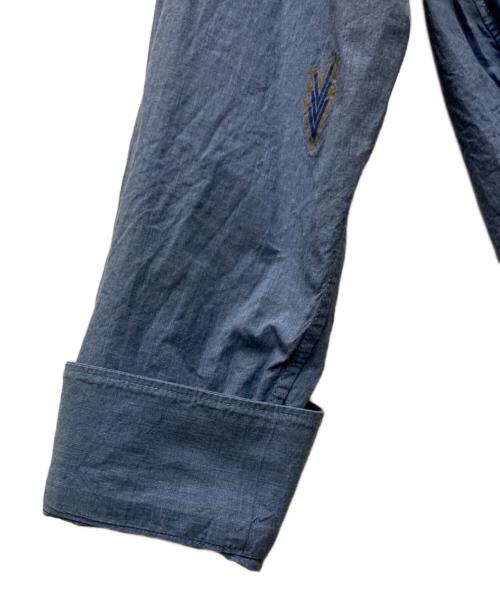 LOUIS VUITTON（ルイ ヴィトン）LOUIS VUITTON (ルイ ヴィトン) ワッペンデザインシャンブレーシャツ ブルー サイズ:Lの古着・服飾アイテム