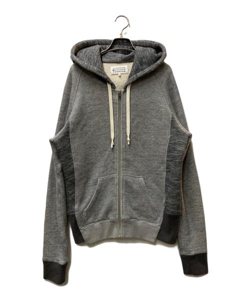Maison Margiela（メゾンマルジェラ）Maison Margiela (メゾンマルジェラ) バイカラージップフーディ グレー サイズ:48の古着・服飾アイテム