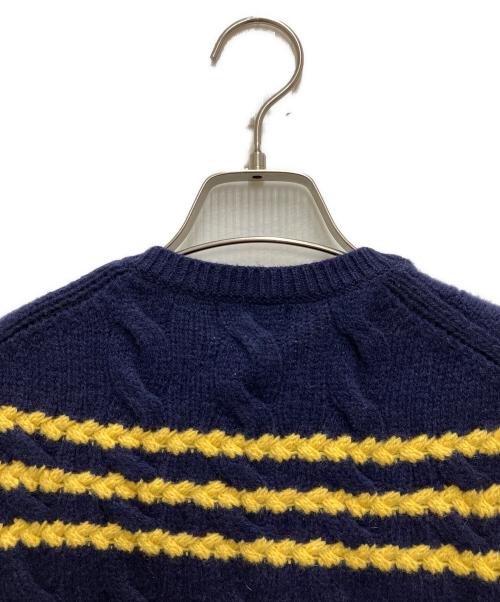 POLO RALPH LAUREN（ポロ・ラルフローレン）POLO RALPH LAUREN (ポロ・ラルフローレン) ボーダーケーブルニットカーディガン マルチカラー サイズ:Sの古着・服飾アイテム