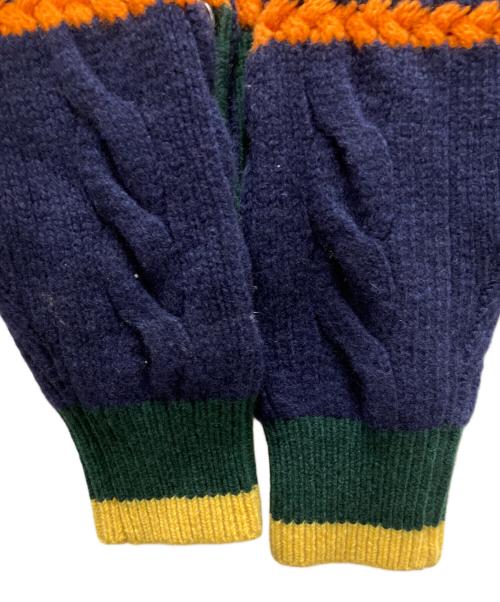 POLO RALPH LAUREN（ポロ・ラルフローレン）POLO RALPH LAUREN (ポロ・ラルフローレン) ボーダーケーブルニットカーディガン マルチカラー サイズ:Sの古着・服飾アイテム