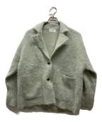 CLANEクラネ）の古着「ANGOLA TAILORED KNIT JACKET」｜グリーン
