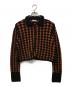 OPEN SESAMI CLUB（オープンセサミクラブ）の古着「rhombus cropped jacket」｜ブラック×オレンジ