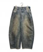 NINETY GIRLナインティ ガール）の古着「90 Logo Baggy Denim Pants」｜インディゴ