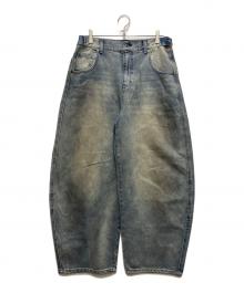NINETY GIRL（ナインティ ガール）の古着「90 Logo Baggy Denim Pants」｜インディゴ