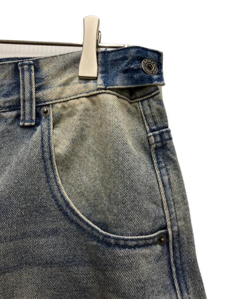 NINETY GIRL（ナインティ ガール）NINETY GIRL (ナインティ ガール) 90 Logo Baggy Denim Pants インディゴ サイズ:Lの古着・服飾アイテム