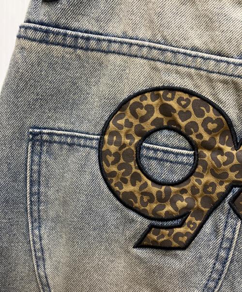 NINETY GIRL（ナインティ ガール）NINETY GIRL (ナインティ ガール) 90 Logo Baggy Denim Pants インディゴ サイズ:Lの古着・服飾アイテム