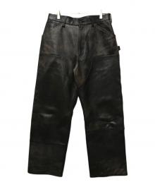 refomed（リフォメッド）の古着「RIGHT HANDED LEATHER PANTS」｜ブラック