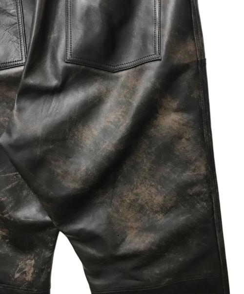 refomed（リフォメッド）refomed (リフォメッド) RIGHT HANDED LEATHER PANTS ブラック サイズ:3の古着・服飾アイテム