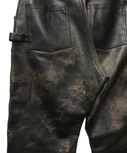 refomed（リフォメッド）refomed (リフォメッド) RIGHT HANDED LEATHER PANTS ブラック サイズ:3の古着・服飾アイテム