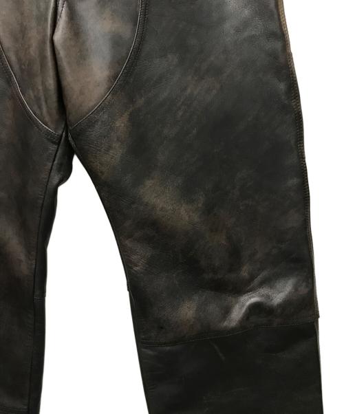 refomed（リフォメッド）refomed (リフォメッド) RIGHT HANDED LEATHER PANTS ブラック サイズ:3の古着・服飾アイテム