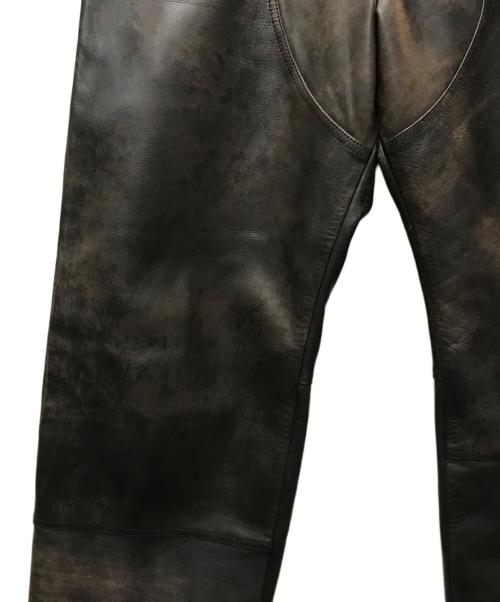 refomed（リフォメッド）refomed (リフォメッド) RIGHT HANDED LEATHER PANTS ブラック サイズ:3の古着・服飾アイテム