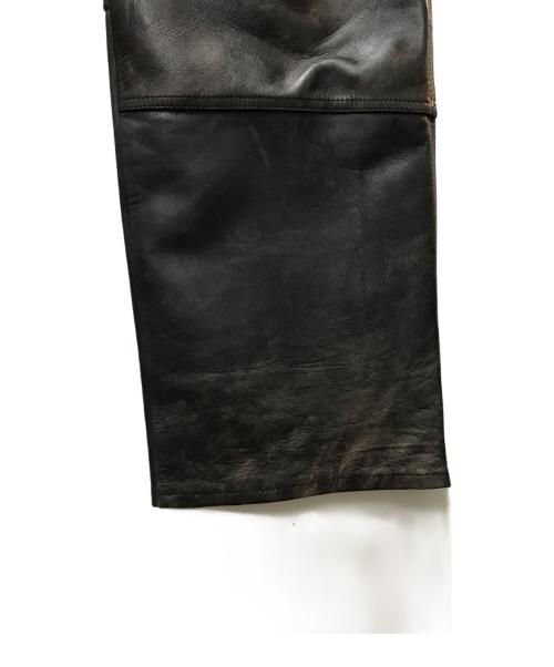 refomed（リフォメッド）refomed (リフォメッド) RIGHT HANDED LEATHER PANTS ブラック サイズ:3の古着・服飾アイテム