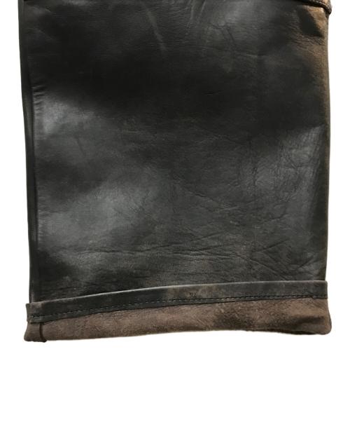 refomed（リフォメッド）refomed (リフォメッド) RIGHT HANDED LEATHER PANTS ブラック サイズ:3の古着・服飾アイテム
