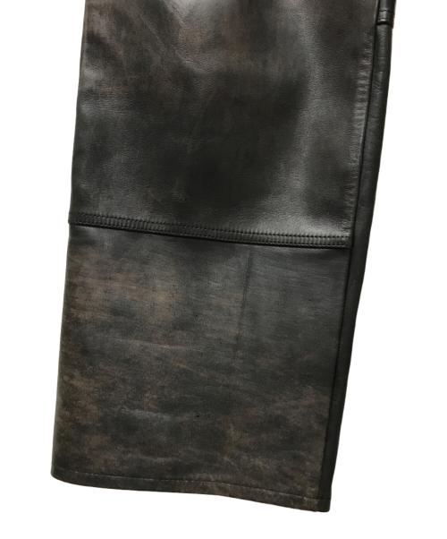 refomed（リフォメッド）refomed (リフォメッド) RIGHT HANDED LEATHER PANTS ブラック サイズ:3の古着・服飾アイテム
